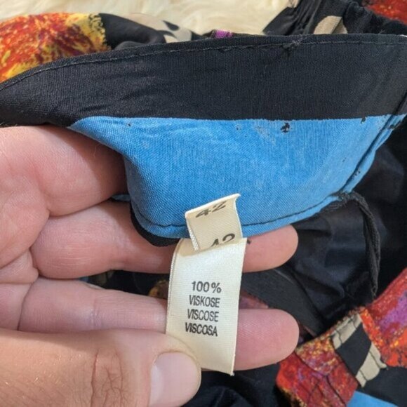 Vintage Dorothy Schoelen Patchwork Abstract Skirt Size 42 - Picture 6 of 8